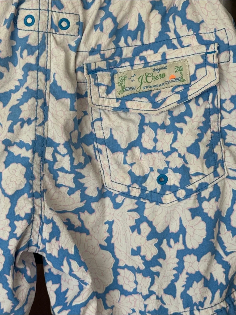 SZ Blockprints x J. Crew crewcuts Nila print floral swimming trunks toddler boy